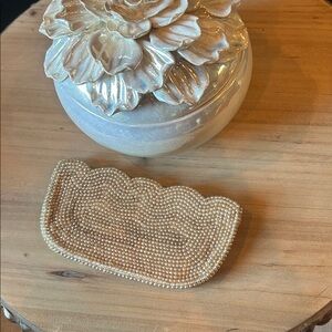 Vintage 1950s Miranda Faux Pearl Mini Clutch